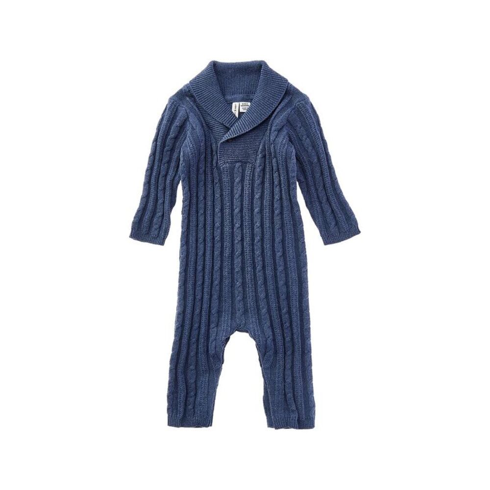 Janie And Jack  Baby Cable Knit One-Piece, Blue